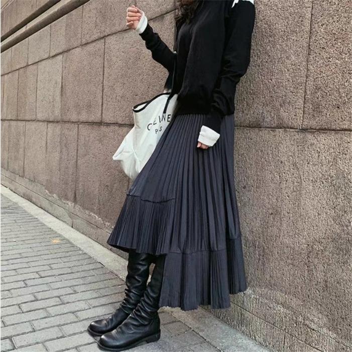 スカート ロングスカート レディース 春秋 イレギュラー 大人