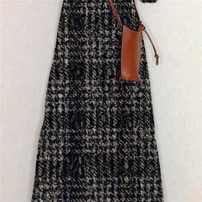 ワンピース レディース 40代 秋冬 長袖 ロングワンピース vネック