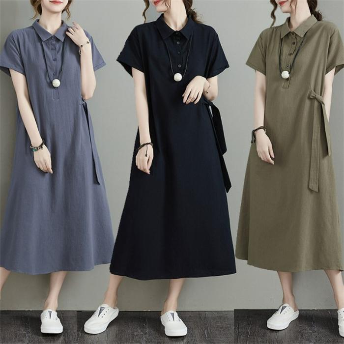 シャツワンピース ワンピース レディース ロングワンピース 半袖 シャツワンピース ワンピース レディース ロングワンピース 半袖