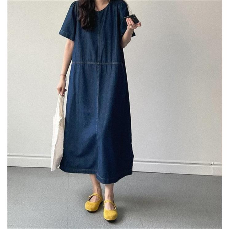 バーバリーロンドン♡赤タグ♡柔らか薄手♡春夏デニム♡ワンピース　40　L バーバリーロンドン♡赤タグ♡柔らか薄手♡春夏デニム