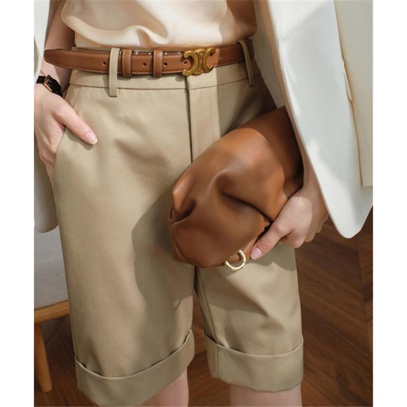 ハーフパンツ レディース ショートパンツ 膝丈 ５分丈 ミディアム丈 ボトムス パンツ 無地 春夏 秋冬 股上深め すっきりフィット シンプル 上品 きれいめ |  | 01