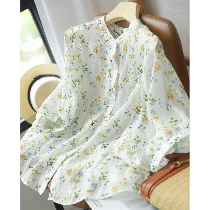 ブラウス レディース シャツ 40代 春夏新作 オシャレ 花柄ブラウス 七