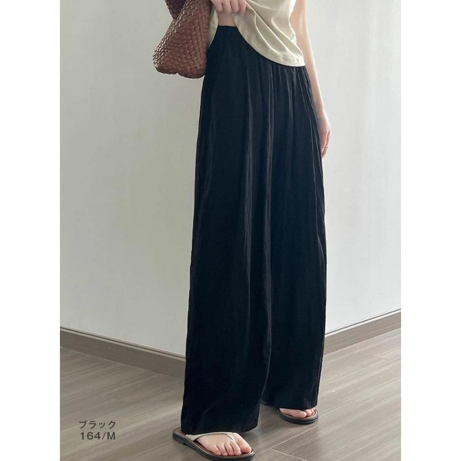 即納 ワイドパンツ レディース イージーパンツ 涼しい 薄手 UVカット