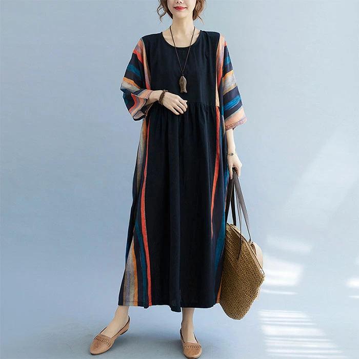 ワンピース ロングワンピース マキシワンピース きれいめ 春 夏 五分袖