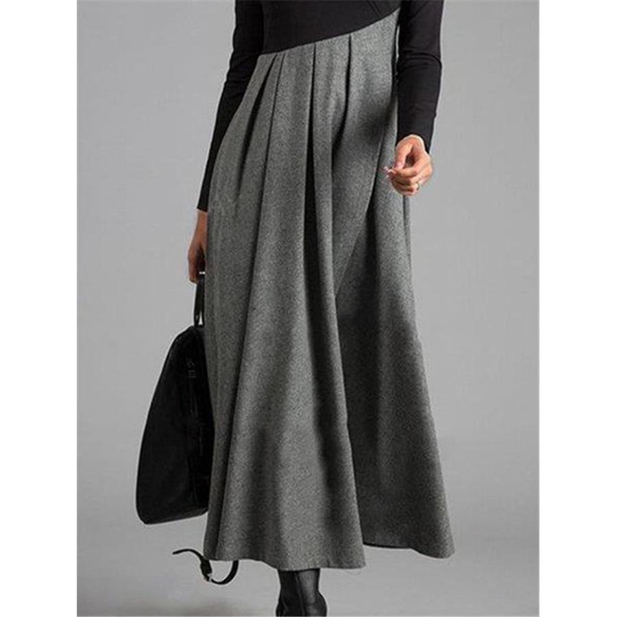 ロングワンピース レディース ワンピース ロング丈 秋 冬 バイカラー