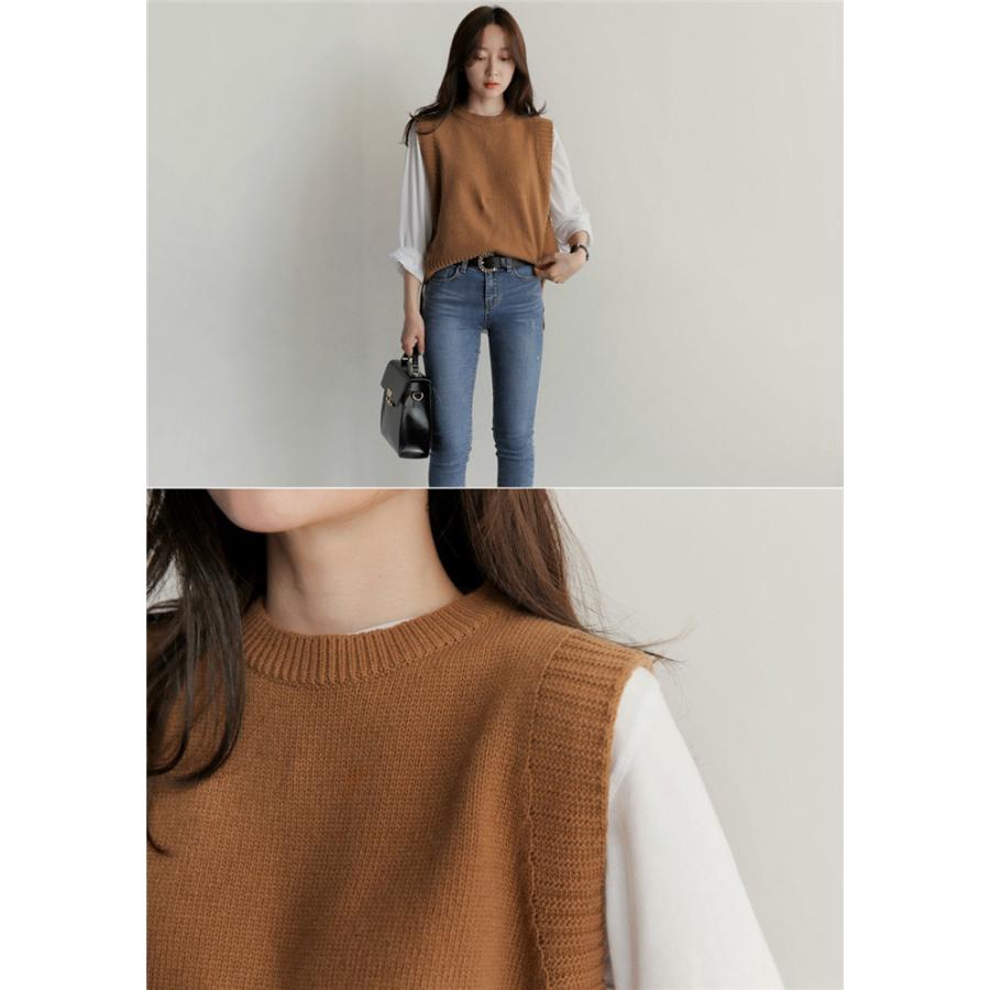 秋新作 ニットベスト レディース セーター ノースリープ トップス プルオーバー 無地 ニットベスト レディース 秋 冬 ニットセーター ノースリープ 無地