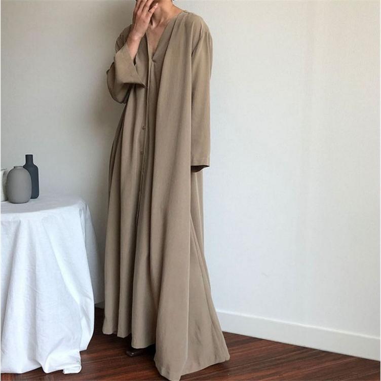 シャツワンピース ロングワンピース マキシ丈 ワンピース レディース
