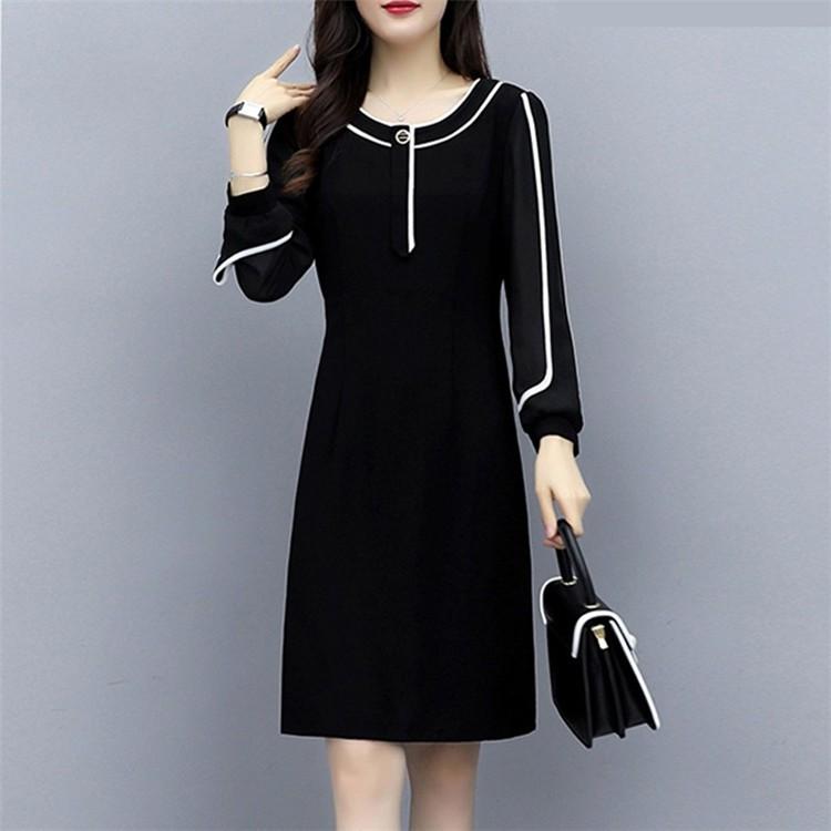 ワンピース レディース ブラックワンピース 長袖 膝丈 パーティードレス ワンピ おしゃれ フォーマル 通勤 Ol 黒 シンプル 大きいサイズ 30代 40代 50代 Xd Bg 0059 Youdear 通販 Yahoo ショッピング