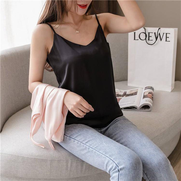 キャミソール レディース サテンキャミソール トップス ノースリーブ インナー キャミトップス キャミ サテン Vネック セクシー 重ね着 春 夏 ママコーデ 可愛い Xd Bh 0024 Youdear 通販 Yahoo ショッピング