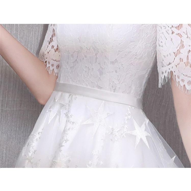 ドレス レディース パーティドレス 結婚式 ワンピース 袖あり