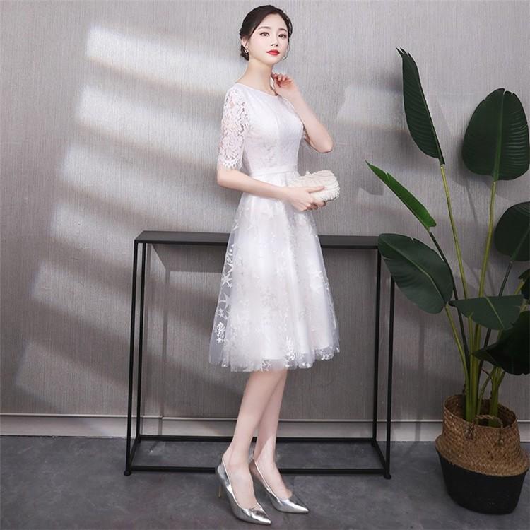 ドレス レディース パーティドレス 結婚式 ワンピース 袖あり