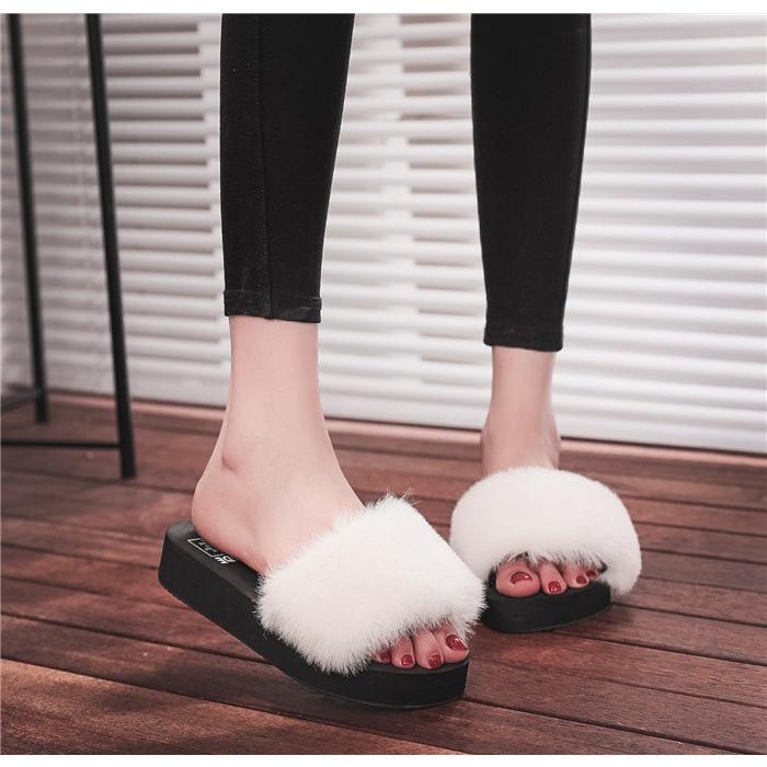 ファーサンダル レディース ヒールサンダル 厚底 歩きやすい サンダル