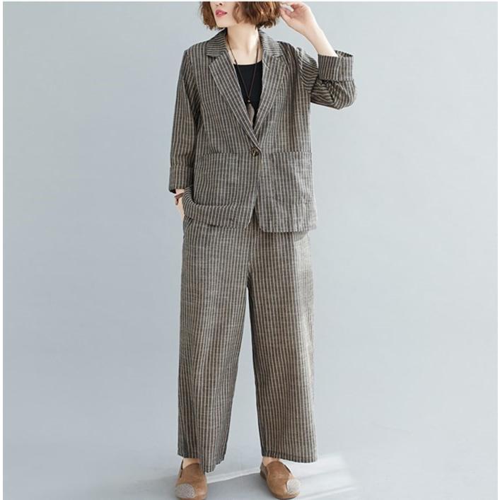 セットアップ ワイドパンツ レディース 2点セット 綿痲混 チェスターコート ジャケット ゆったり 体型カバー ガウチョパンツ カジュアル 卒業式 入学式 30代40代 Xj Ae 0011 Youdear 通販 Yahoo ショッピング