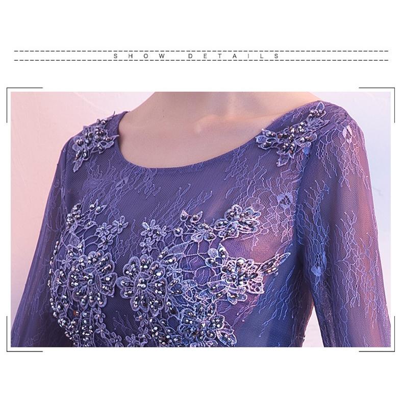 ロングドレス 演奏会パーティードレス ロング丈 袖あり 刺繍 レース