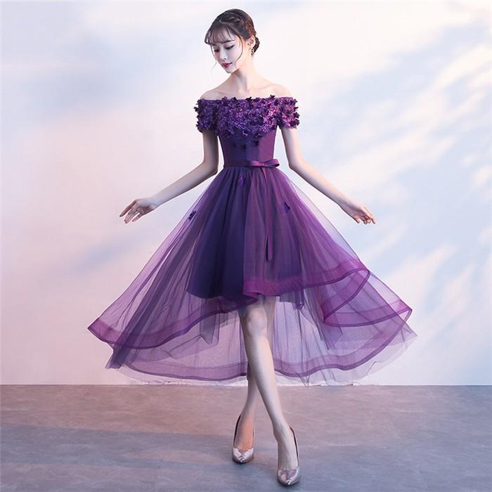 在庫一掃 パーティードレス 結婚式 ドレス オフショルダー ウェディングドレス 発表会 パーティドレス ロング 紫 お呼ばれドレス上品 お呼ばれ ロング ドレス Zj Ba 0033 Youdear 通販 Yahoo ショッピング