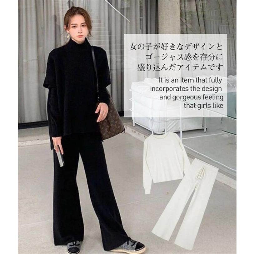 セットアップ レディース ニット 40代 3点セット ニット パンツスーツ ニットセット セーター ベスト パンツ カジュアル 通勤 Ol 秋冬 体型カバー 着痩せ 上品 Zj 015 Youdear 通販 Yahoo ショッピング