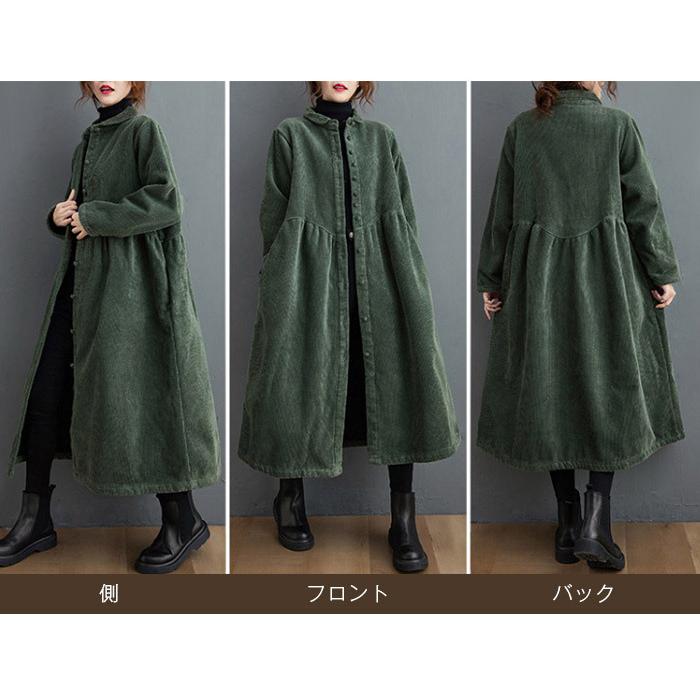 コーデュロイコート ロング丈 コート レディース ジャケット アウター 長袖 ロングコート ボア 裏ボア 裏起毛 コーデュロイ 防寒 厚手 大きいサイズ Zp 021 Youdear 通販 Yahoo ショッピング