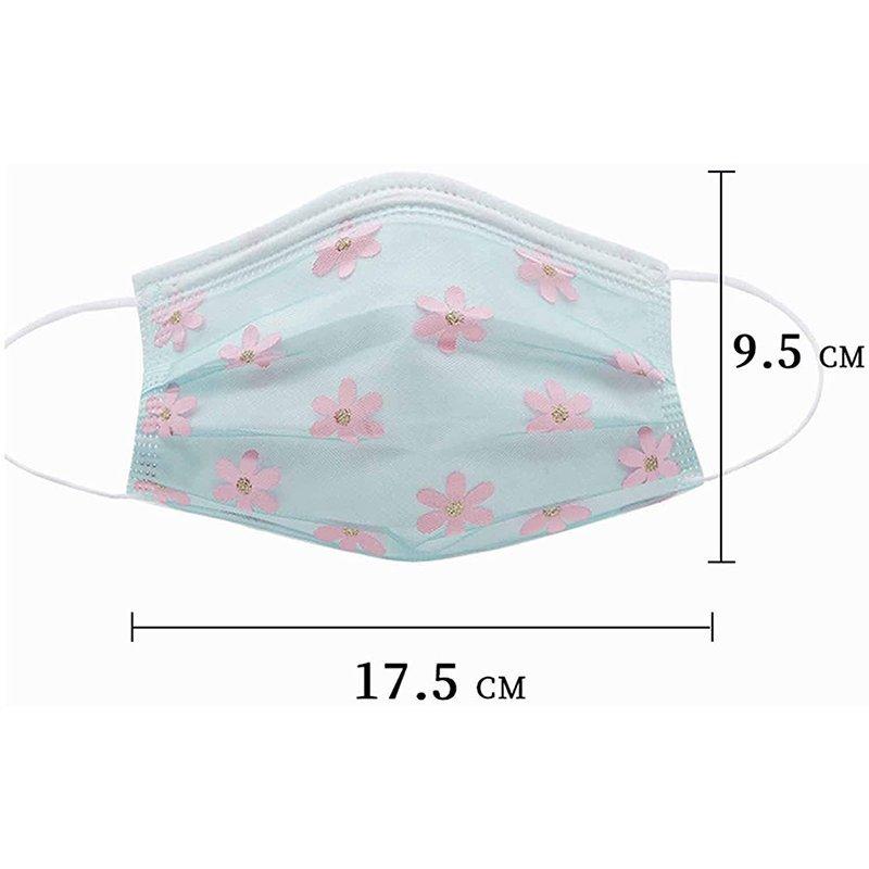 桜季節 桜柄マスク メッシュマスク 大人 使い捨てマスク チュール付き