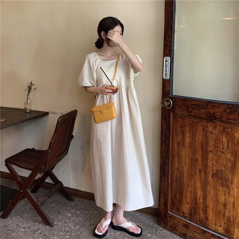ワンピース レディース 40代 ロングワンピース キレイめ 夏 半袖ワンピース ひざ下 Aライン 体型カバー 韓国風 30代 Zp Ch 103 Youdear 通販 Yahoo ショッピング