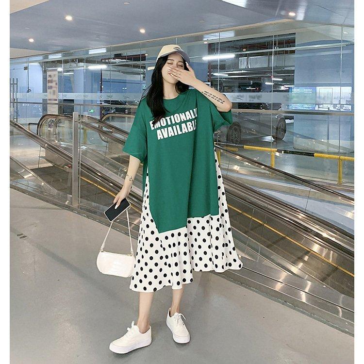 ワンピース レディース 40代 マキシワンピース 春夏 ドット柄 フェイクレイヤード フレアスカート きれいめ 韓国風 代 30代 50代 ゆったり Uvカット マキシ Zp Ck 005 Youdear 通販 Yahoo ショッピング