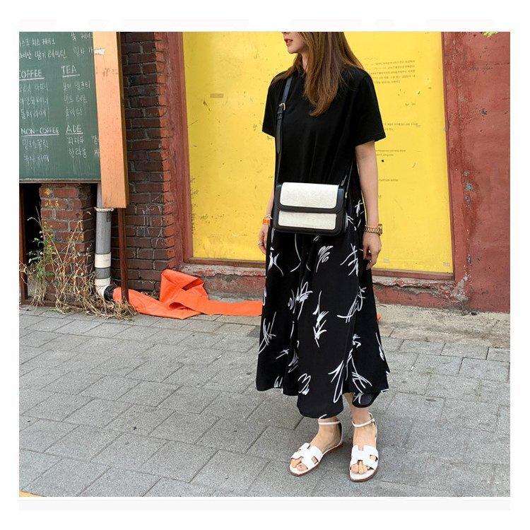 ワンピース レディース 40代 マキシワンピース 春夏 半袖 フェイクレイヤード フレアスカート シフォン きれいめ 韓国風 代 30代 50代 ゆったり Uvカット Zp Ck 070 Youdear 通販 Yahoo ショッピング