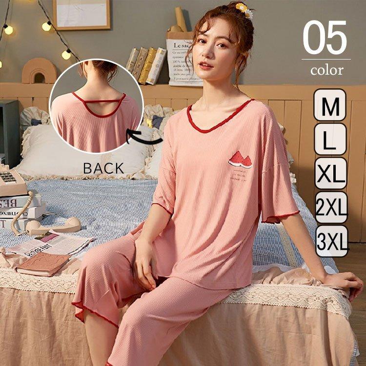 パジャマ ルームウェア レディース 春夏 半袖 パジャマ ルームウェア 大きいサイズ ロングパンツ 上下セット 可愛い パジャマ 女性 部屋着 寝間着 韓国風 Pqu2f1zvmk 下着 靴下 部屋着 Gradbound Com