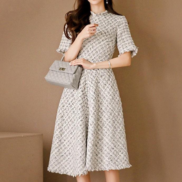 ワンピース ワンピ七分袖 チェック風 フレア ドレス 大人 可愛い 上品 ハイウエスト タイト 韓国スタイル キャバ キャバドレス 女子会 お呼ばれ 結婚式 Zp Ck 169 Youdear 通販 Yahoo ショッピング