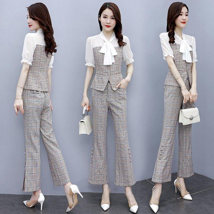 セットアップ レディース 春 秋 夏 半袖ブラウス ロング丈パンツ チェック柄 上下セット オシャレセットアップ お洒落 通勤セットアップ 30代 40代 大きいサイズ Zp Cl 005 Youdear 通販 Yahoo ショッピング
