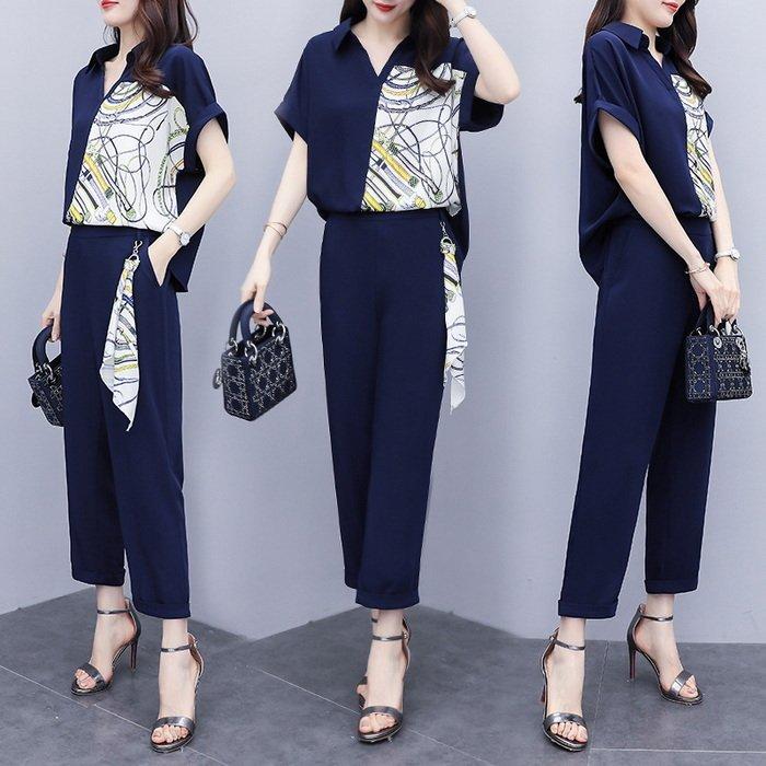 セットアップ レディース 春夏新作 オシャレセットアップ 半袖ブラウス ロング丈パンツ 配色 シフォン上下セット 韓国風 通勤ol 30代40代 50代 大きいサイズ Zp Cl 008 Youdear 通販 Yahoo ショッピング