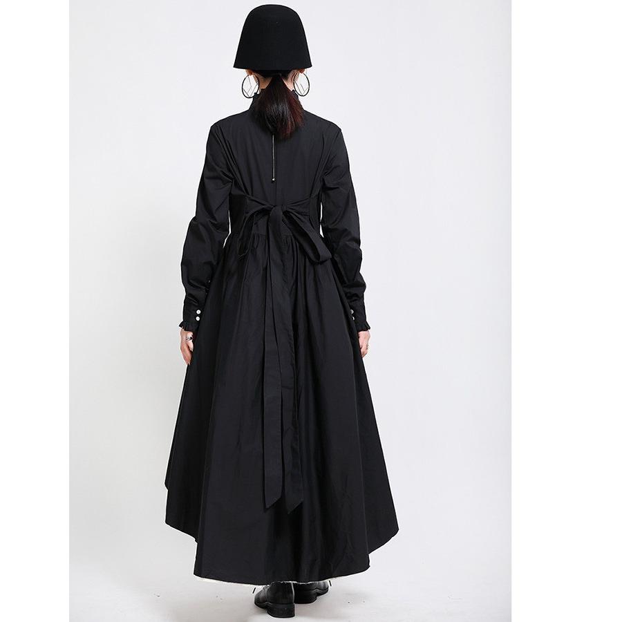 『クラシカルデザインワンピース』ロング ワンピース レディース ワンピース 長袖 アシンメトリー クラシカル フォーマル 結婚式 パーティードレス クラシカルデザインワンピース』ロング ワンピース レディース 長袖