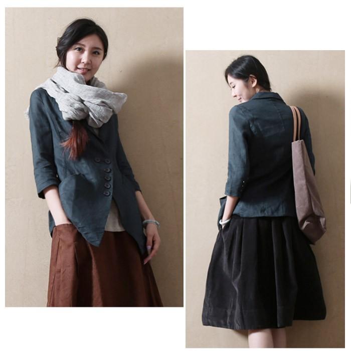 スーツ 綿麻混 テーラードジャケット カジュアル 夏 秋