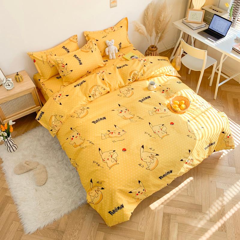 布団カバー 枕カバー シーツ 寝具 ベッドカバー ピカチュウ ポケモン 四季適用 柔らか優しい肌触りキッズ 速乾 4点セット 清潔 洋式 和式兼用 Keruto024 Love Life 通販 Yahoo ショッピング