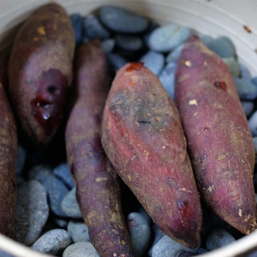 砂利 焼き芋の石 大磯 無塗装 ホクホク 石焼き芋 5分 約15mm 3kg : E