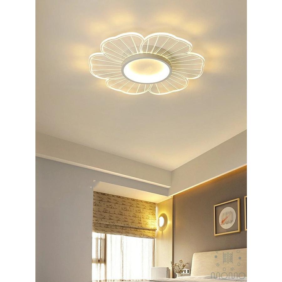 シーリングライト LED 北欧風 癒し おしゃれ リビング 寝室 子供部屋 調光調色 LED常夜灯 かわいい 花びら型 洋室 洋風 モダンLEDシーリング 8畳10畳12畳 省エネ_9