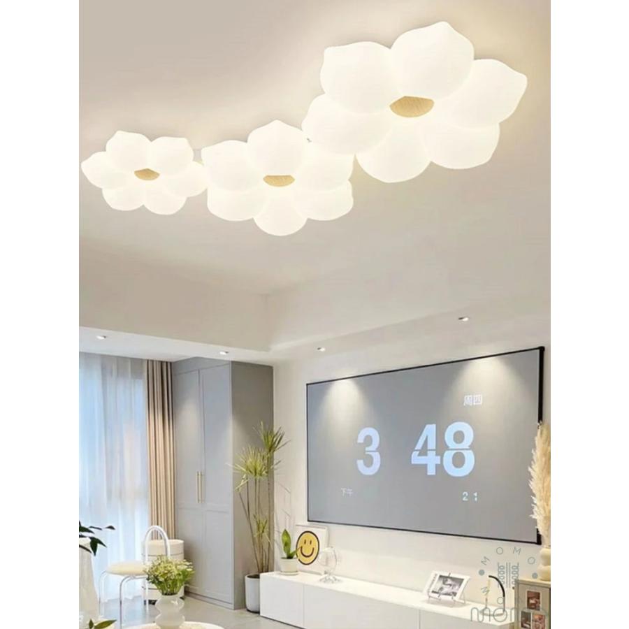 シーリング ライト LED 6畳 8畳 リモコン付き かわいい 花柄 シーリングライト LED おしゃれ お花 可愛い リビング 寝室 子供部屋
