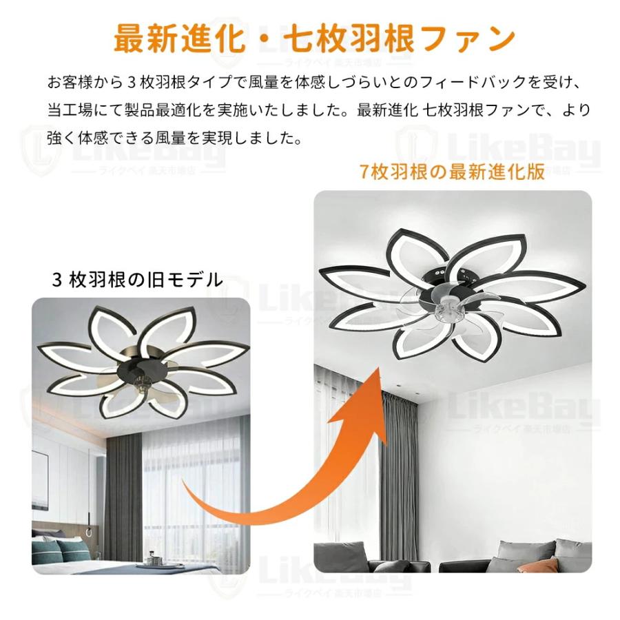 ライト・照明 シーリングファンライト 花びら型 新品