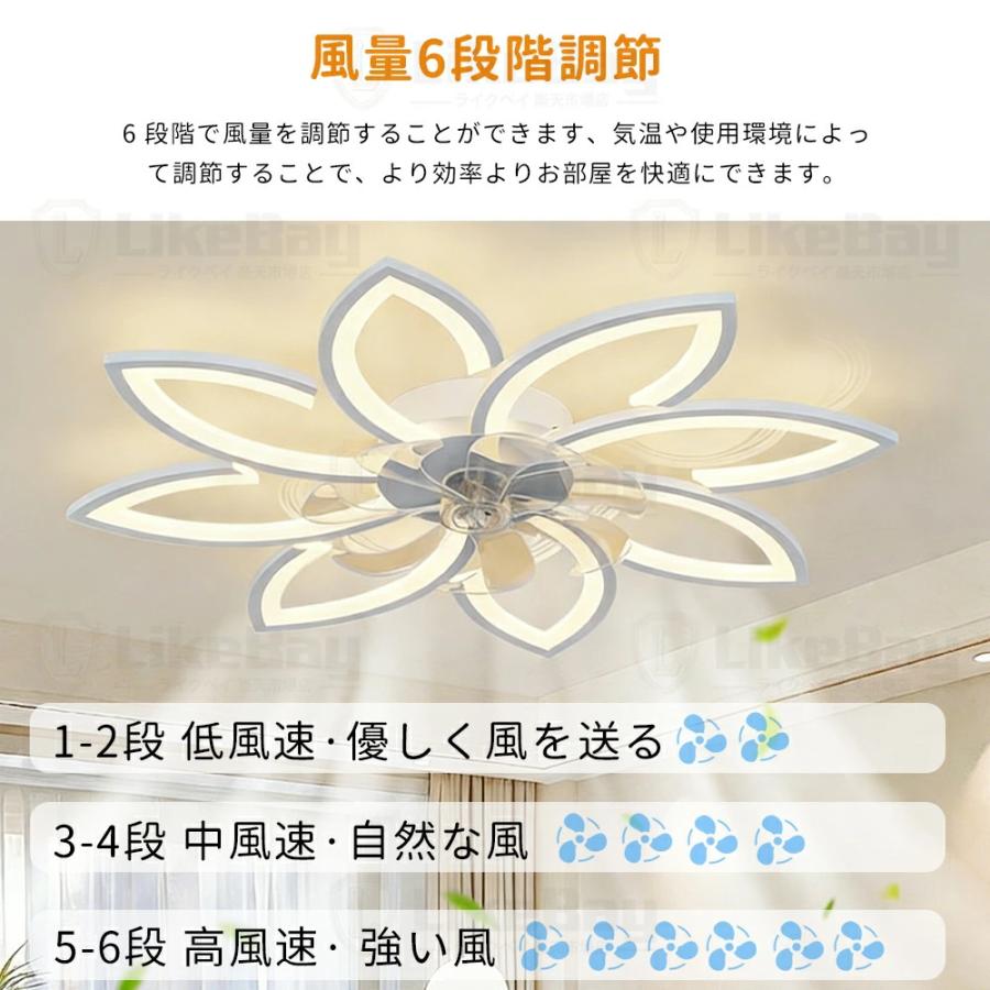 シーリングファン 花形 シーリングファンライト LED 薄型 照明 ライト