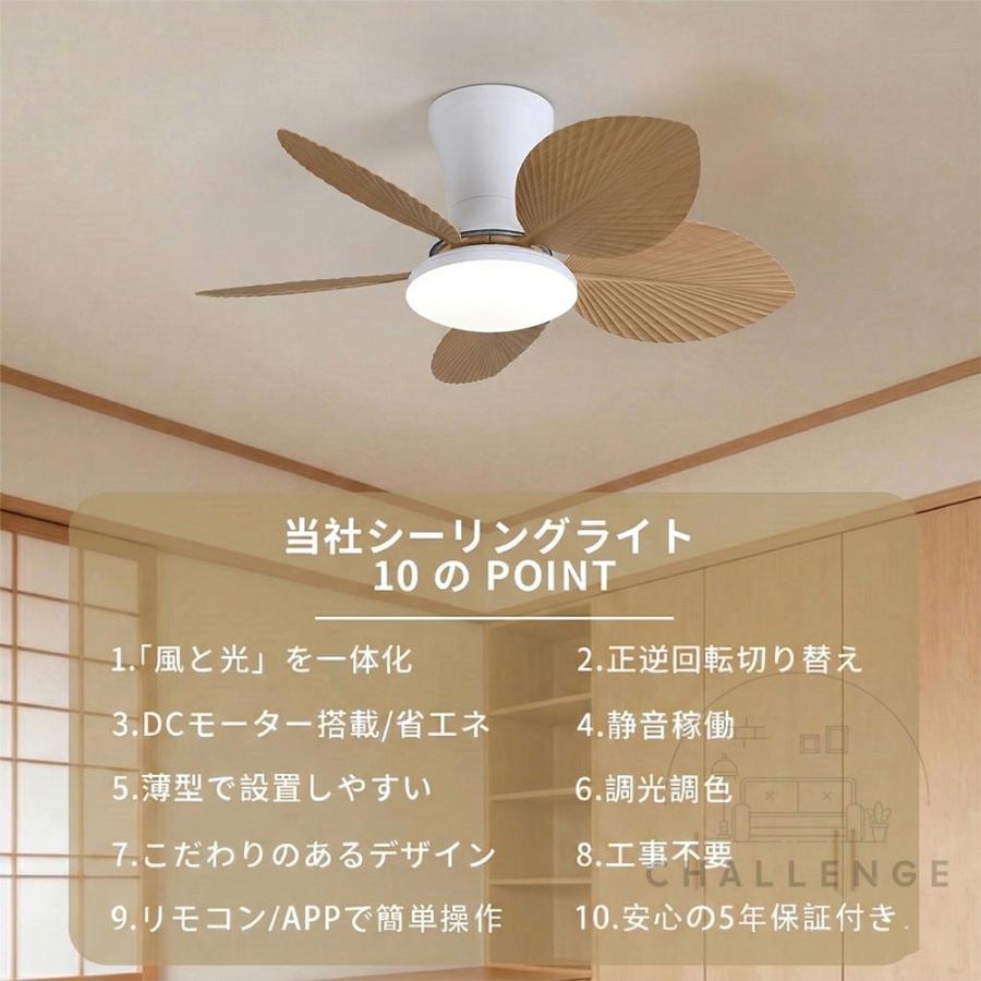 シーリングファンライト 正逆回転 扇風機 調光調色 風量調節