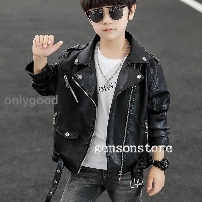 子供服 ジャケット アウター 合皮フェイクレザー ライダース