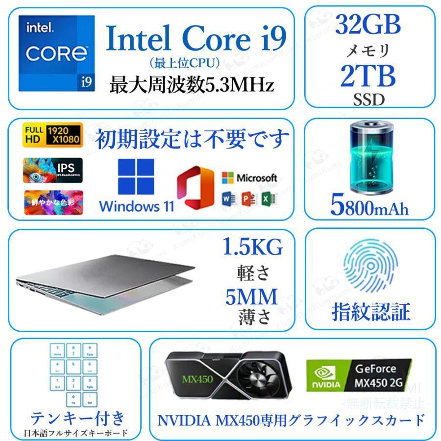 ノートパソコン 新品 windows11 office搭載 薄型 pc 13世代 パソコン ノートpc 14型 15型 Intel N95 Core i3 i5 i7 i9 メモリ 8GB 12GB SSD 512GB 1TB 爆売 安いの画像