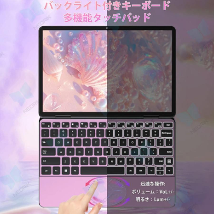 タッチパネル 小型ノートパソコン 持ち運び 新品 11インチパソコン intel n100 爆速 DDR4 32GBメモリ SSD 512GB 大容量増設可 11型 パソコン 持ち運び Win11小型の画像