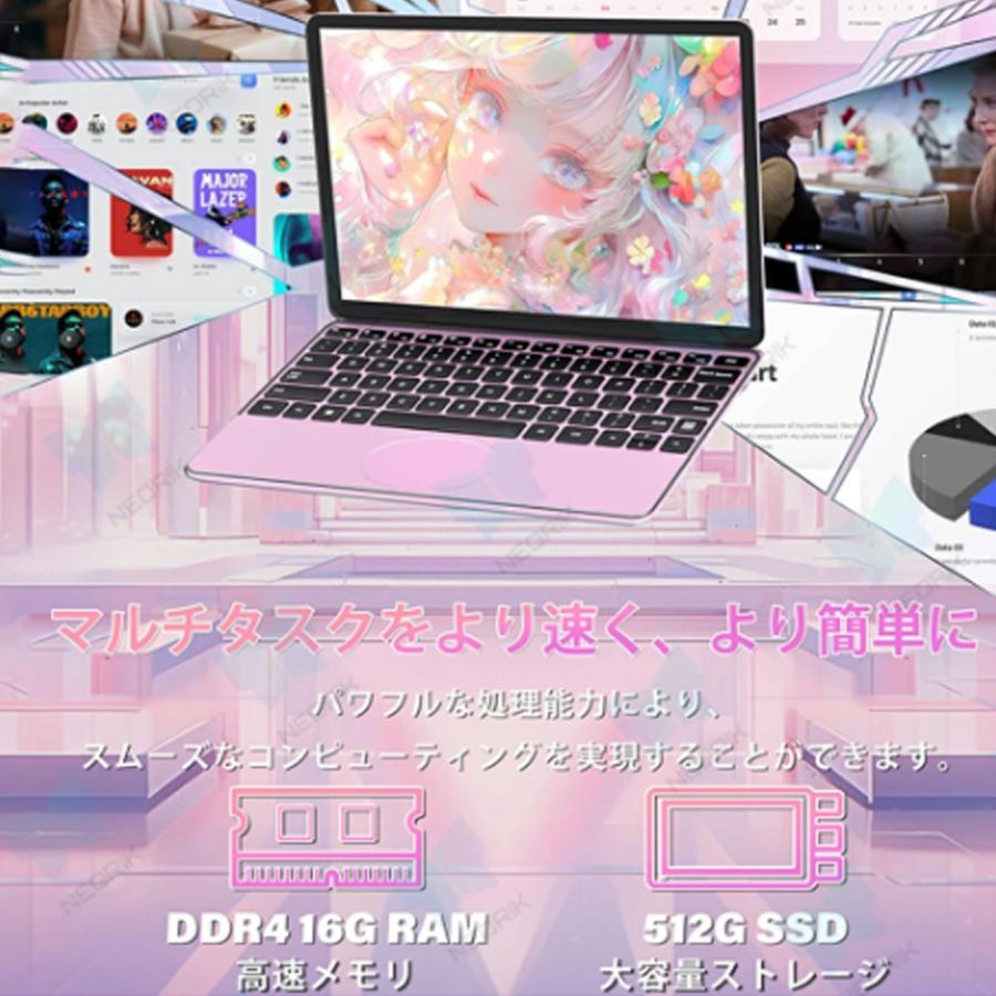 タッチパネル 小型ノートパソコン 持ち運び 新品 11インチパソコン intel n100 爆速 DDR4 32GBメモリ SSD 512GB 大容量増設可 11型 パソコン 持ち運び Win11小型の画像