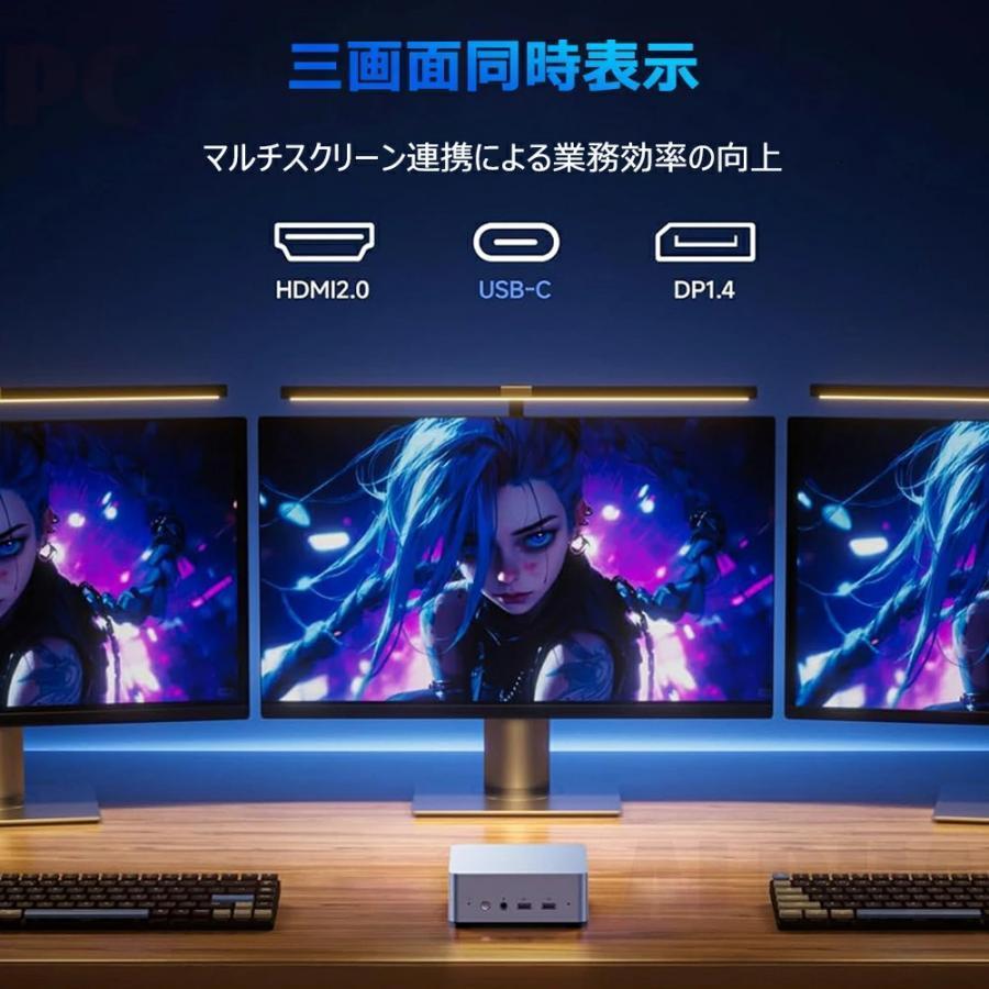 ミニPC 高性能　Win11搭載 小型PC 16GB+256GB 3画面4K出力 ミニPC minipc Windows 11 AMD Ryzen7 5800U 8コア16スレッド mini pc