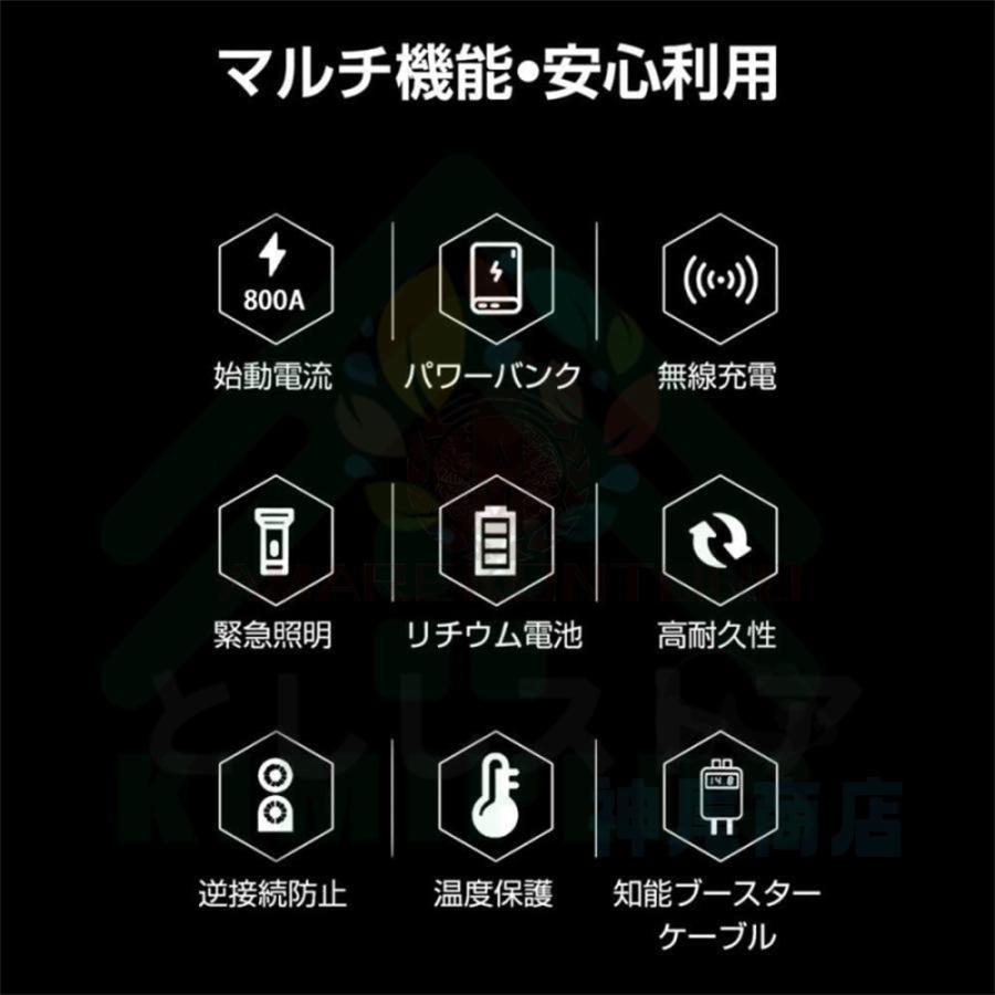 ジャンプスターター 大容量 12V ポータブル電源 モバイルバッテリー 車
