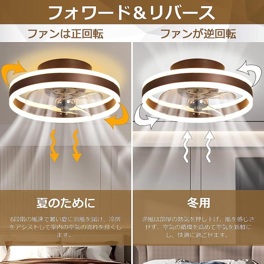シーリングファンライト DCモーター LED おしゃれ 北欧 電気 シーリングファン オシャレ 照明器具 6畳 8畳 10畳 12畳 調光調色 音楽再生 Bluetooth対応_9
