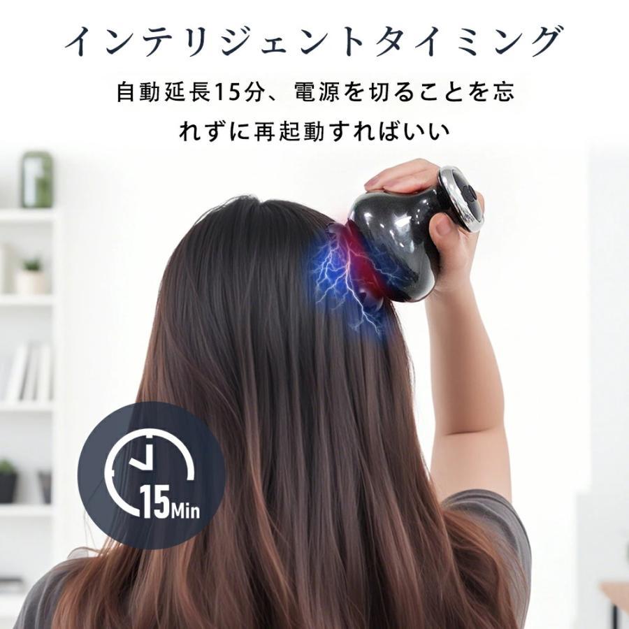 電動頭皮ブラシ 敬老の日 ヘッドスパ LED 頭皮ケア 振動 電気ブラシ