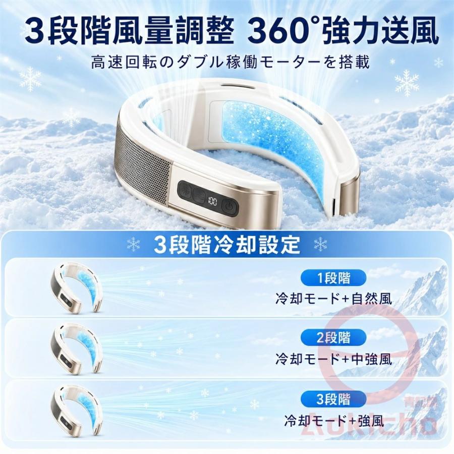 ネッククーラー 首掛け扇風機 冷却プレート 冷感 上下送風 半導体冷却
