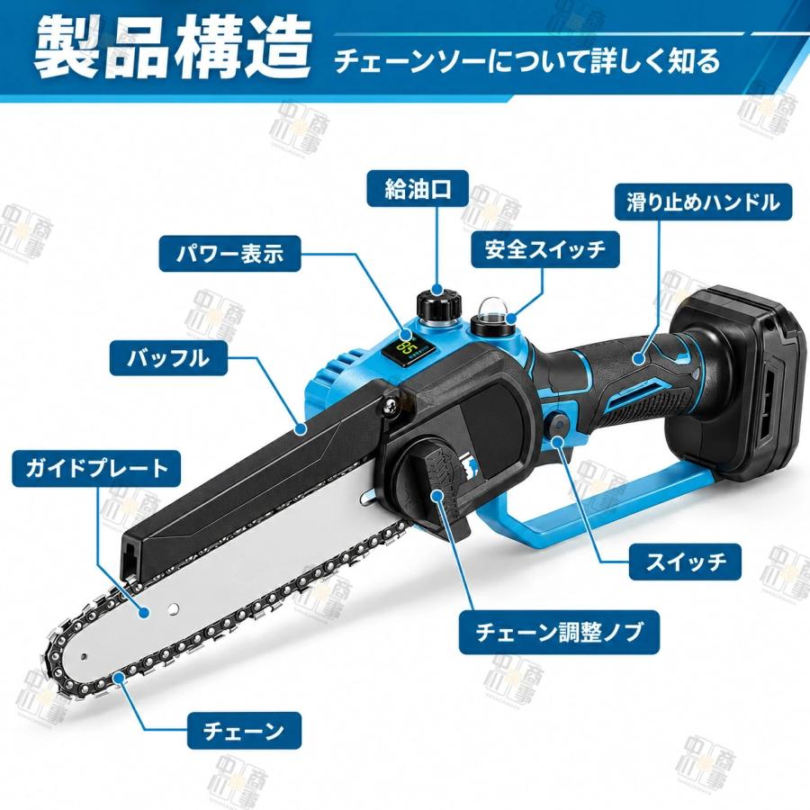 高枝 チェーンソー 高枝切り電動チェーンソー 電動ハサミ 充電式