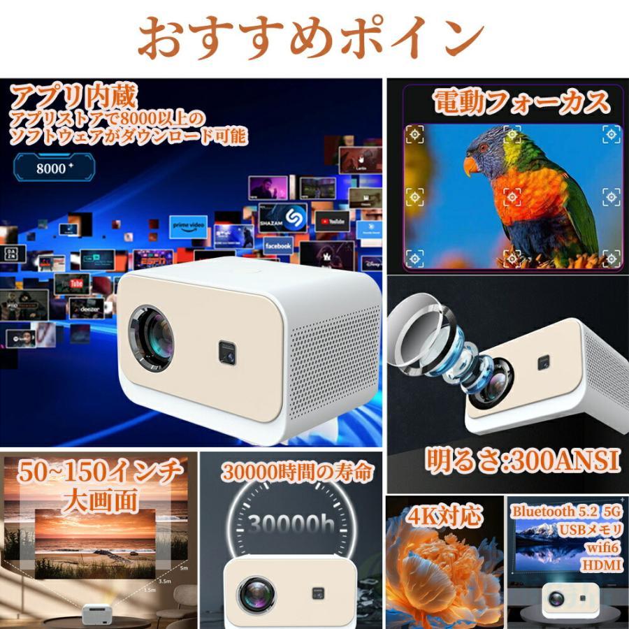 Android TV搭載・高画質】プロジェクター 小型 自動フォーカス 4K対応