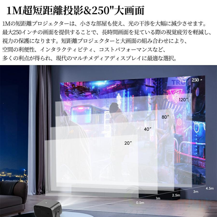 プロジェクター 家庭用 小型 天井投影 4K対応 高輝度 Netflix/YouTubeb android搭載 スマホ 高画質静音 自動台形補 軽量 ホームシアター 壁 簡単設定 PSE認証済_12